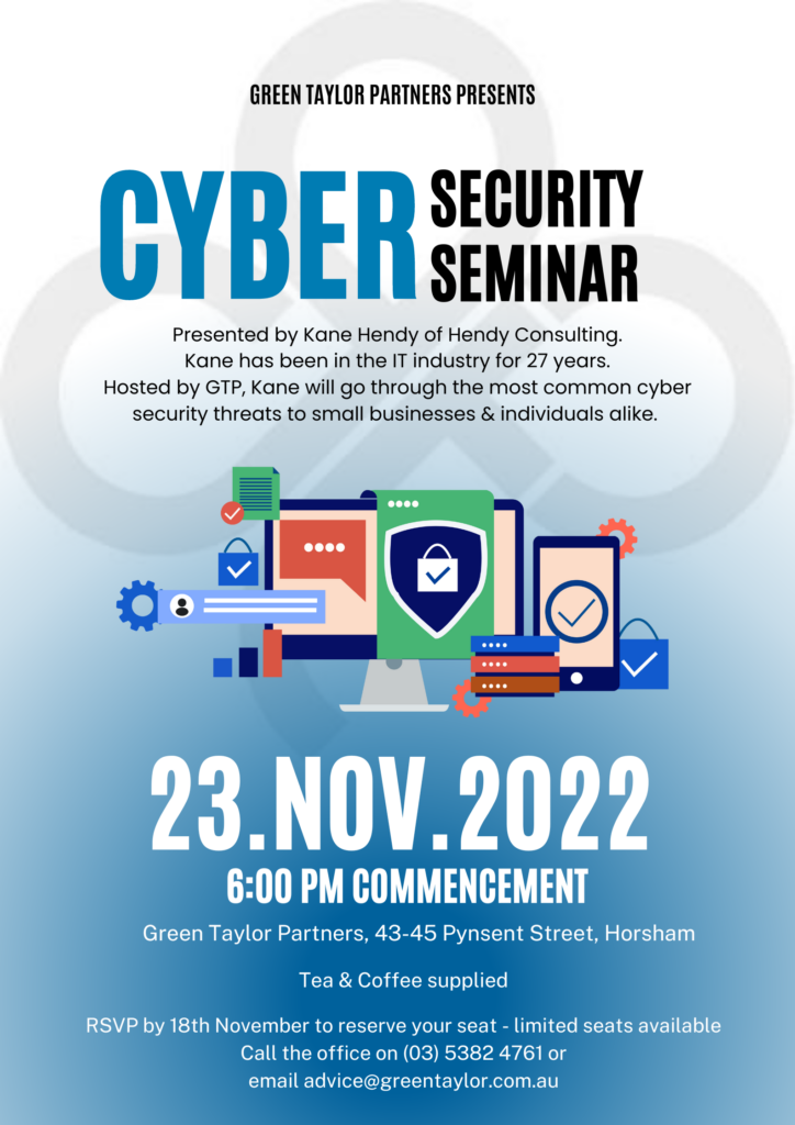 Cyber Security Invite 2 Green Taylor Partners